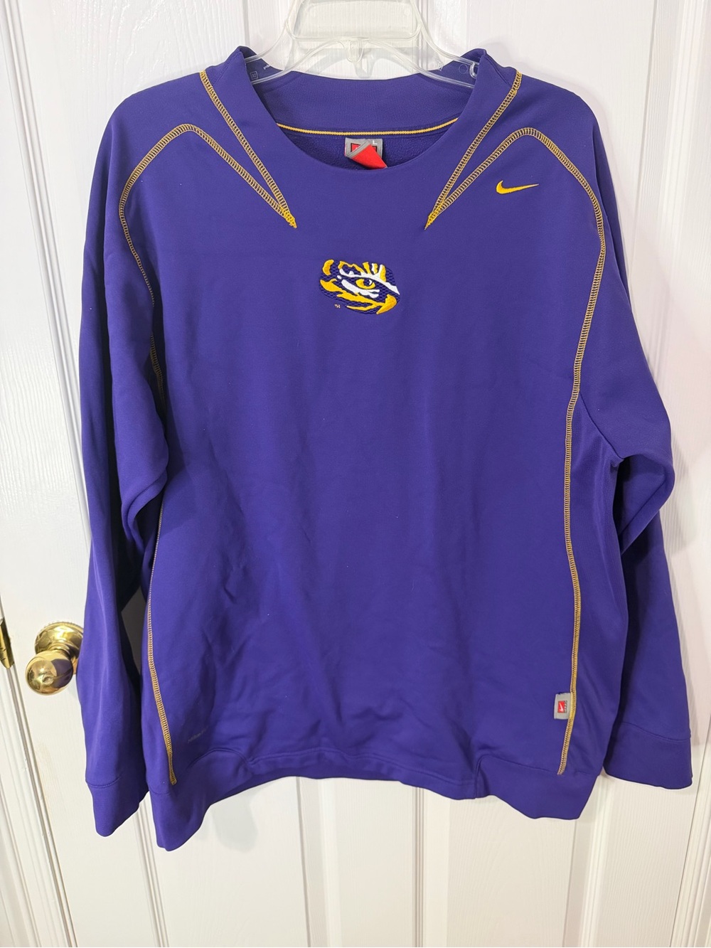 Nike Purple Crewneck Sweatshirt with Gold Accents